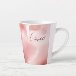 ピンクフローラプリント小ラテマグカップ カフェラテマグ