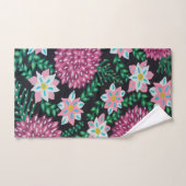 ピンクフローラプリント バスタオルセット (ハンドタオル)