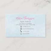 ピンクフローラプロフェッショナルエレガントカスタム 名刺 (正面)