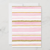 ピンクフローラベアベイビーシャワー招待状 招待状 (裏面)