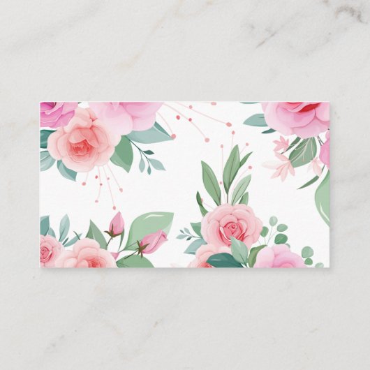 ピンクフローラベビーイン開花おむつラッフル エンクロージャーカード (裏面)