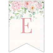 ピンクフローラベビーイン開花アジサイ赤ちゃんシャワー バンティングフラッグ (第3の旗)