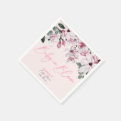 ピンクフローラベビーイン開花ガールベビーシャワー スタンダードカクテルナプキン (角)