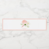 ピンクフローラベビーガールウォーター色名ベビーシャワー ペットボトルラベル (シングルラベル)