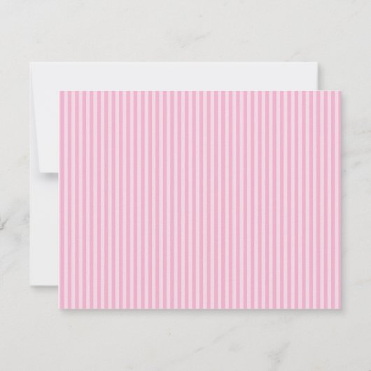 ピンクフローラベビーガール写真誕生のお知らせ 案内状 (裏面)