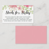 ピンクフローラベビーシャワーベビー エンクロージャーカード (正面/裏面)