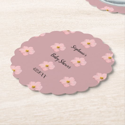 ピンクフローラベビーシャワーペチュニアパタアートーン2024 ペーパーコースター (アングル)
