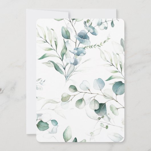 ピンクフローラベビーダックベビーシャワーfor girl 招待状 (裏面)