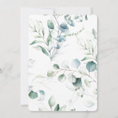 ピンクフローラベビーダックベビーシャワーfor girl 招待状 (裏面)