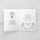 ピンクフローラベビーハート母の日 カード (内部)