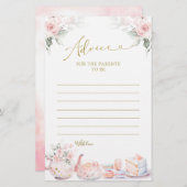 ピンクフローラベビー紅茶パーティーアドバイスfor保護者 (正面/裏面)