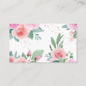 ピンクフローラベビー開花書籍ベビー エンクロージャーカード (裏面)