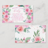 ピンクフローラベビー開花書籍ベビー エンクロージャーカード (正面/裏面)