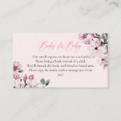 ピンクフローラベビー |赤ちゃんシャワー エンクロージャーカード (正面)