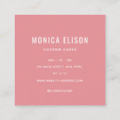 ピンクフローラベーカリーのロゴスクエアビジネスカード スクエア名刺 (裏面)