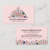 ピンクフローラベーカリー&カフェオーナー&レストラン 名刺 (正面/裏面)