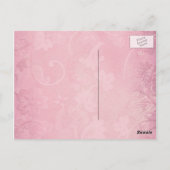 ピンクフローラペイズリーはがき ポストカード (裏面)