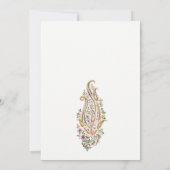 ピンクフローラペイズリーMotifワークショップイベント招待状 サンキューカード (裏面)