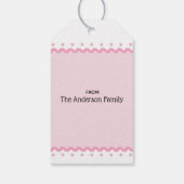 ピンクフローラホタテのエッジ誕生日 ギフトタグ (裏面)