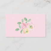 ピンクフローラホットエアバルーンおむつラッフルチケット エンクロージャーカード (裏面)