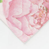 ピンクフローラホットエアバルーンベビーガール子供部屋 フリースブランケット (角)