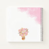 ピンクフローラホットエアバルーンベビーシャワー ノートブック (裏面)