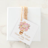 ピンクフローラホットエアバルーンベビーシャワー フェイバータグ (インサイチュ)