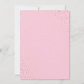 ピンクフローラホットエアバルーンベビーシャワー 招待状 (裏面)