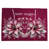 ピンクフローラホリデー抱き枕 ラージペーパーバッグ (裏面)