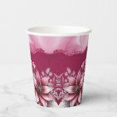 ピンクフローラホリデー紙カップ 紙コップ (裏面)