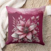 ピンクフローラホリデー装飾用クッション クッション (ブランケット)