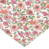 ピンクフローラホワイトテーブルランナー ショートテーブルランナー (コーナー)