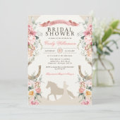 ピンクフローラホースランチウェスタンブライダルシャワー 招待状 (スタンド正面)