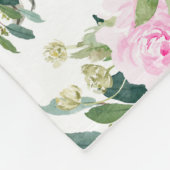 ピンクフローラホース月刊マイルストーンベビーガール フリースブランケット (角)