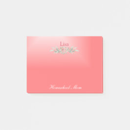 ピンクフローラホームスクールママ ポストイット