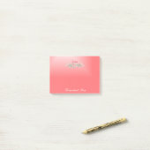 ピンクフローラホームスクールママ ポストイット (デスク上)