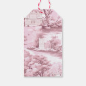 ピンクフローラボウコケットベビーガールシャワー昼寝 ギフトタグ (裏面)