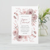 ピンクフローラボタニカルエレガントクラシック 招待状 (スタンド正面)