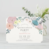 ピンクフローラボタニカルキンセニェラ 招待状 (スタンド正面)