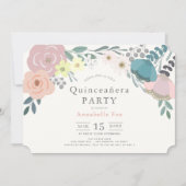 ピンクフローラボタニカルキンセニェラ 招待状 (正面)