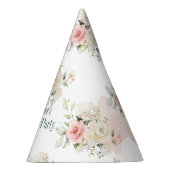 ピンクフローラボタニカル75誕生日 パーティーハット (右)