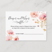 ピンクフローラボホウォーター色おむつラッフル エンクロージャーカード (正面)