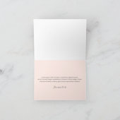 ピンクフローラボホパンパスシックなベビーガールシャワー サンキューカード (内部)