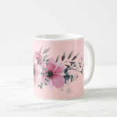 ピンクフローラマグカップ コーヒーマグカップ (正面右)
