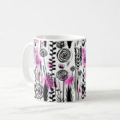 ピンクフローラマグカップ コーヒーマグカップ (正面左)