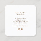 ピンクフローラマグノリア名刺 スクエア名刺 (裏面)