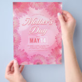 ピンクフローラマザーズデイお祝いイベント チラシ (手)