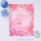 ピンクフローラマザーズデイお祝いイベント チラシ (シングル)