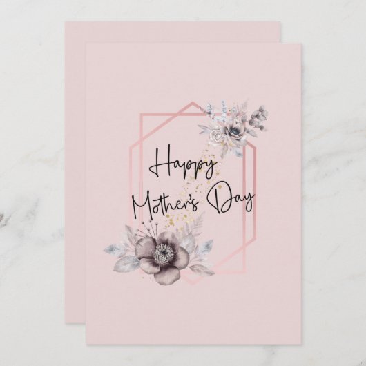ピンクフローラマザーズデイカード シーズンカード (正面/裏面)
