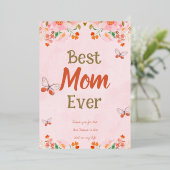 ピンクフローラマザーズデイカード 箔シーズンカード (立ち正面)